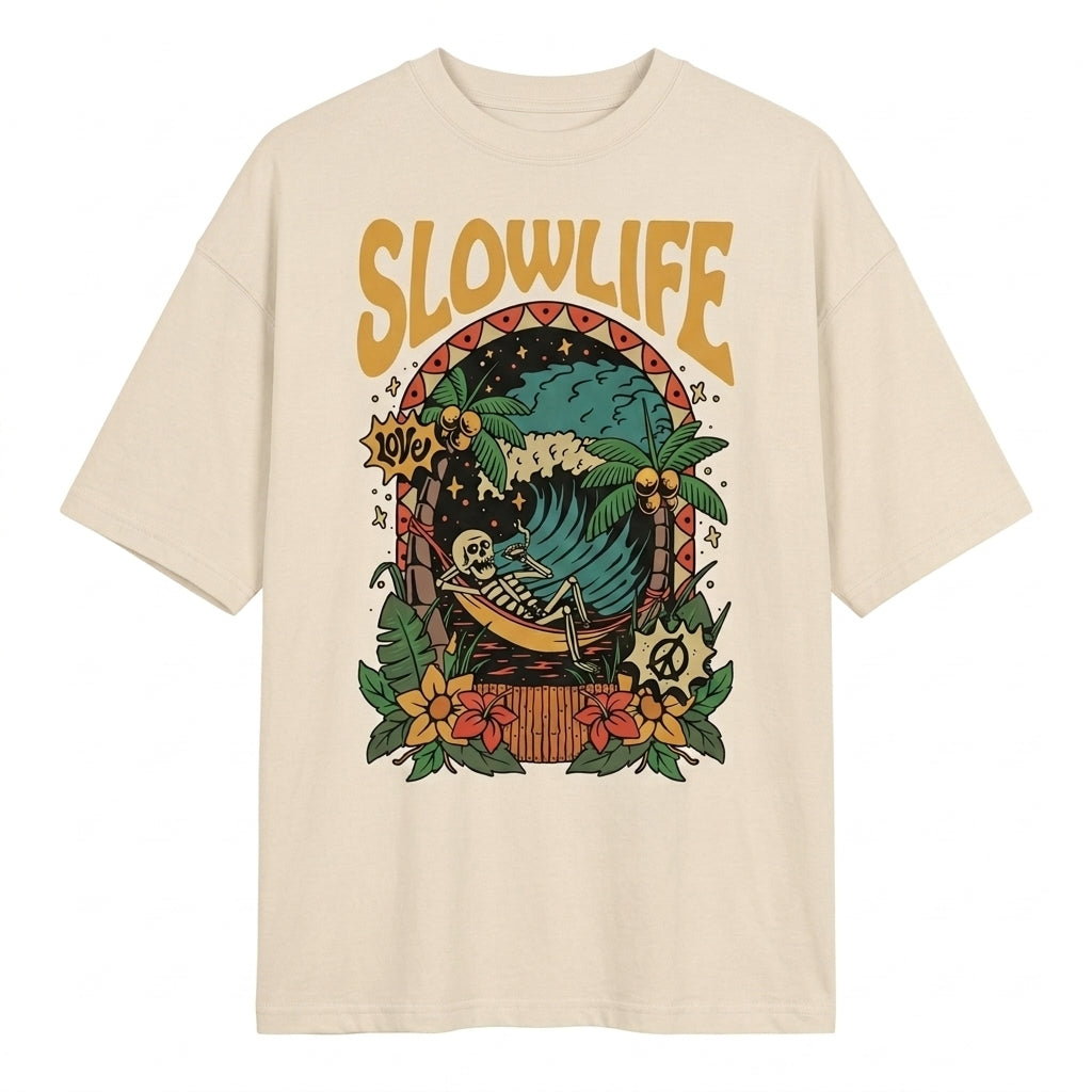 Slow Life Oversize Tişört