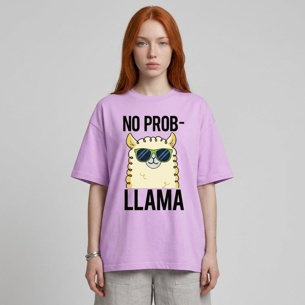 No Prob-llama Oversize Tişört