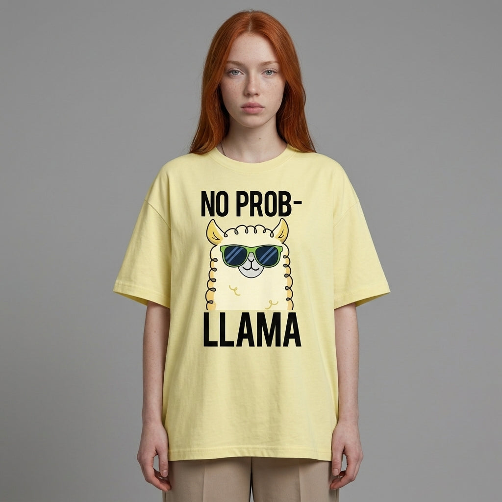 No Prob-llama Oversize Tişört