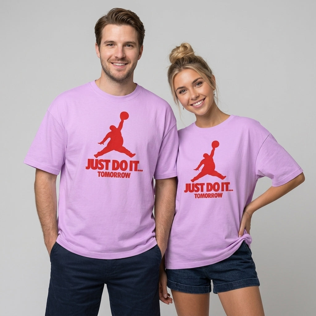 Just Do It Tomorrow Oversize Tişört