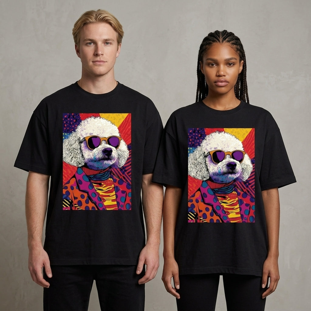 Colorful Dog Oversize Tişört