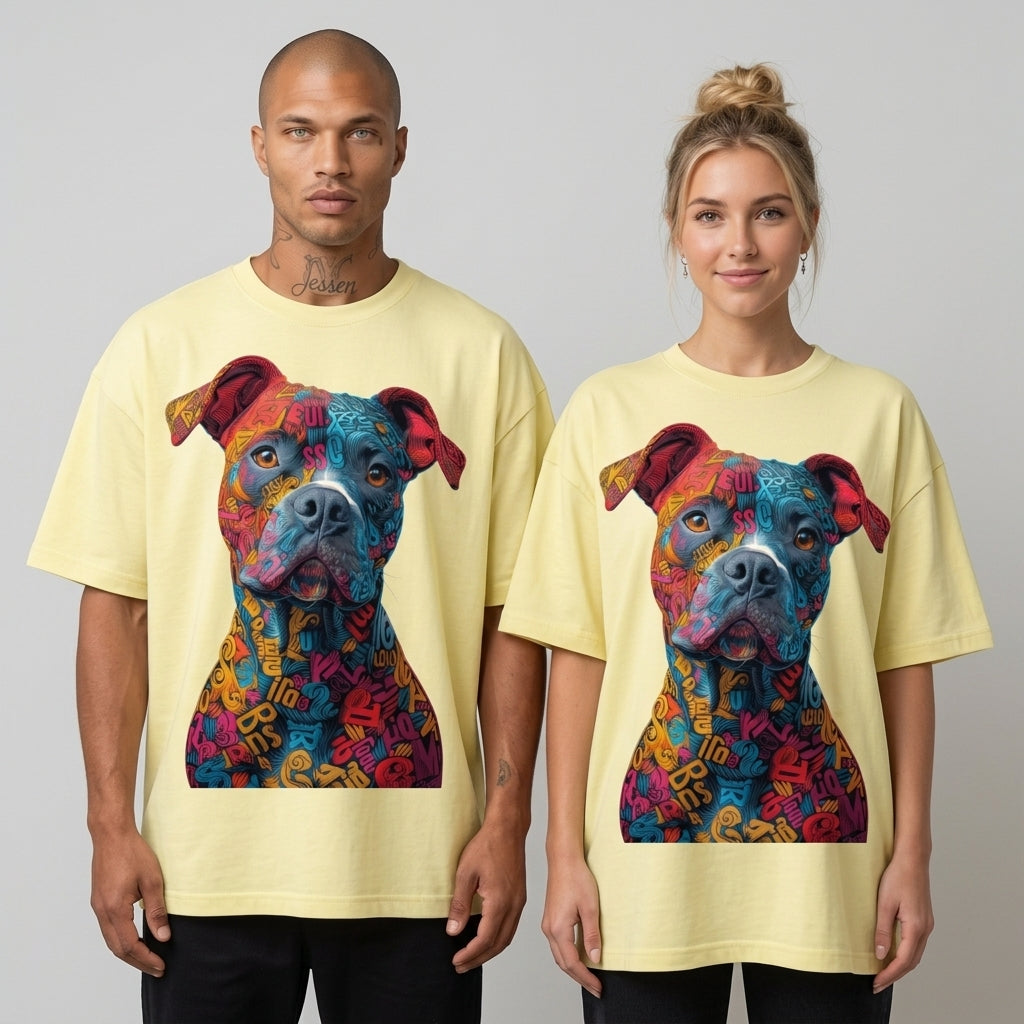 Colorful Dog 2 Oversize Tişört
