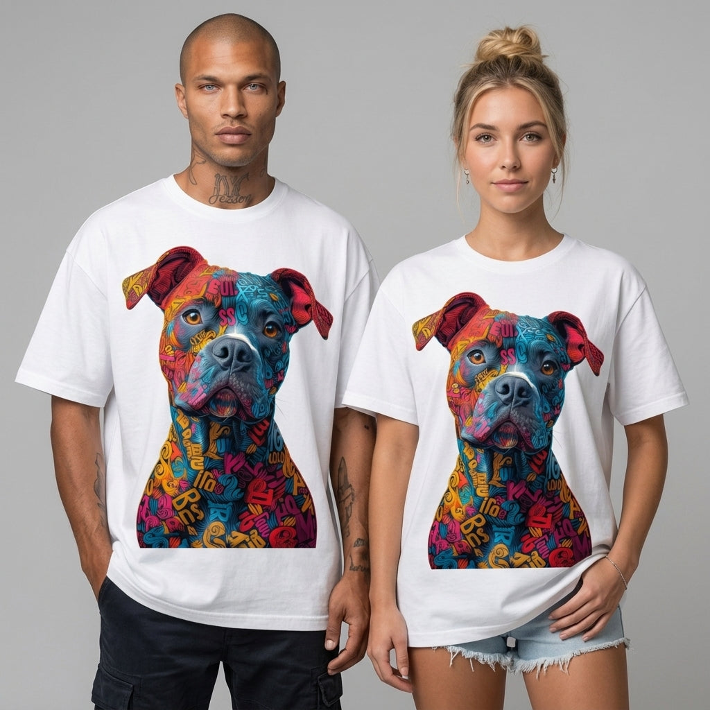 Colorful Dog 2 Oversize Tişört