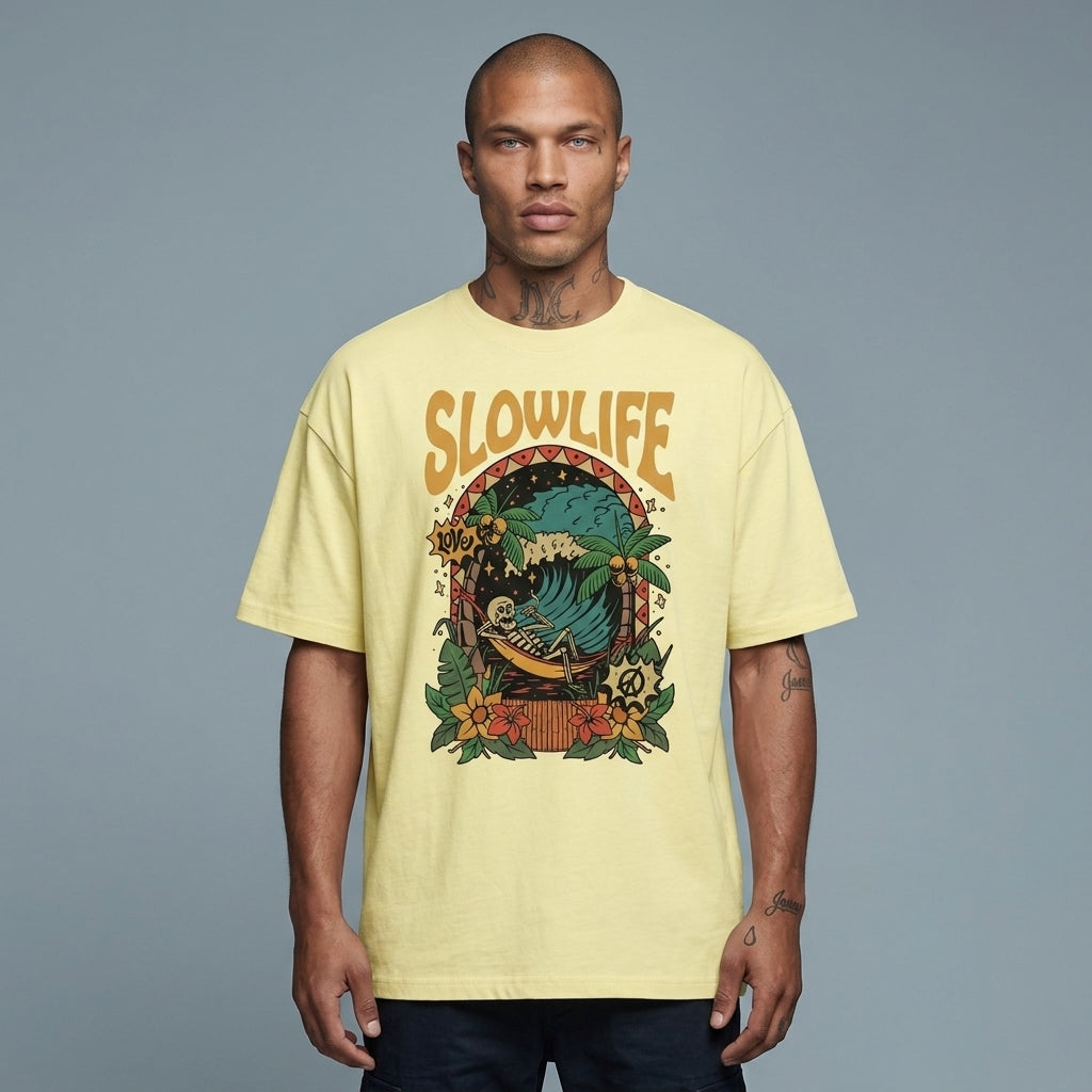 Slow Life Oversize Tişört