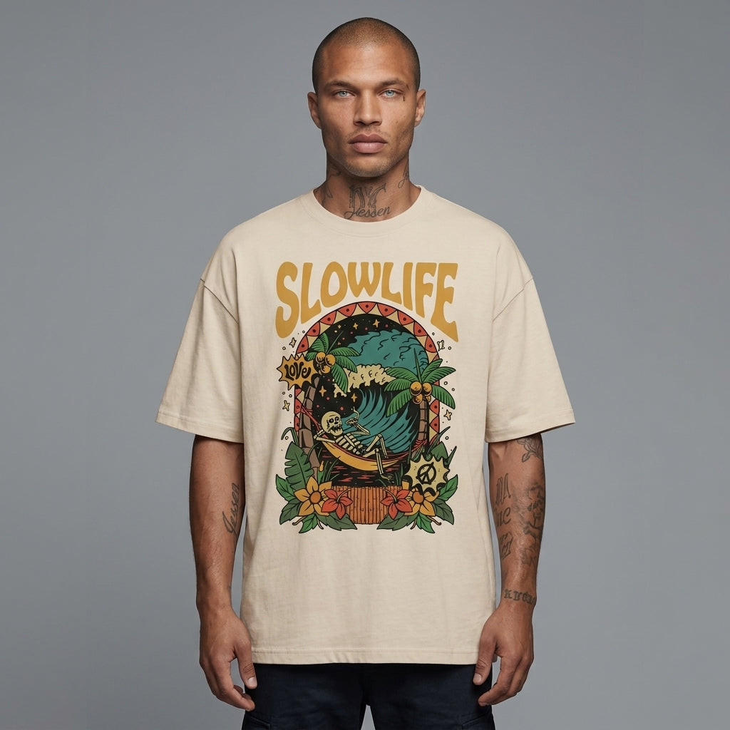 Slow Life Oversize Tişört