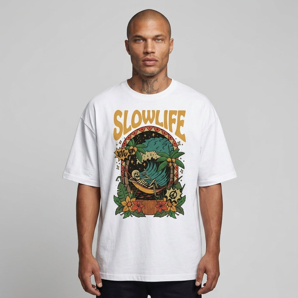 Slow Life Oversize Tişört