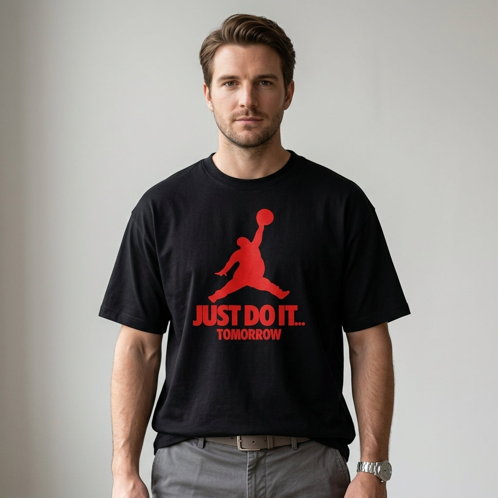 Just Do It Tomorrow Oversize Tişört