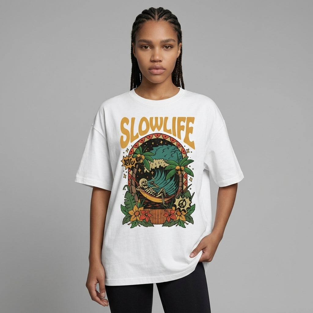 Slow Life Oversize Tişört
