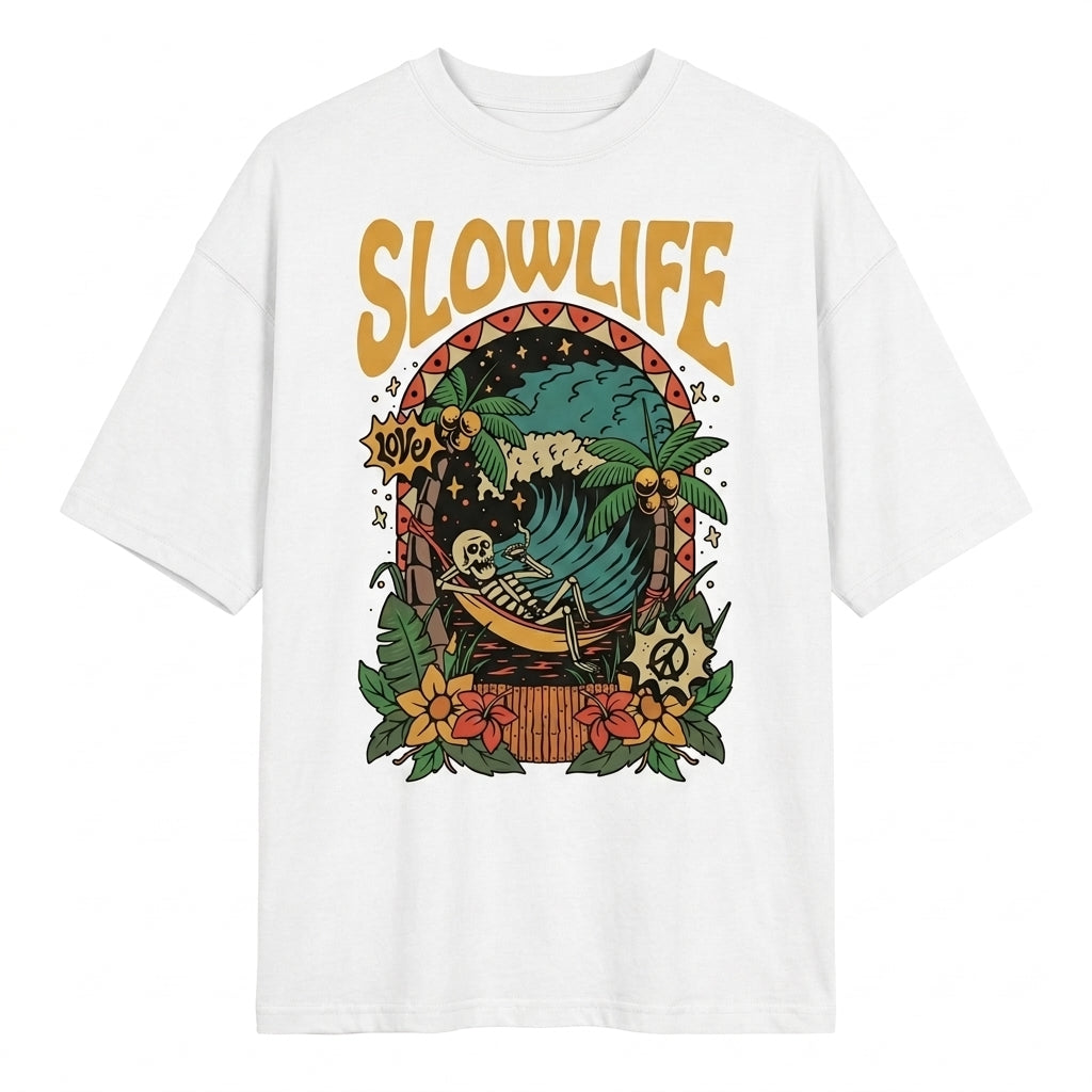 Slow Life Oversize Tişört