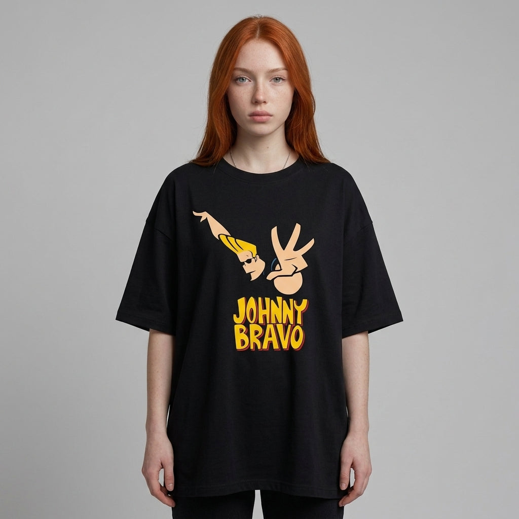 Johnny Bravo Oversize Tişört