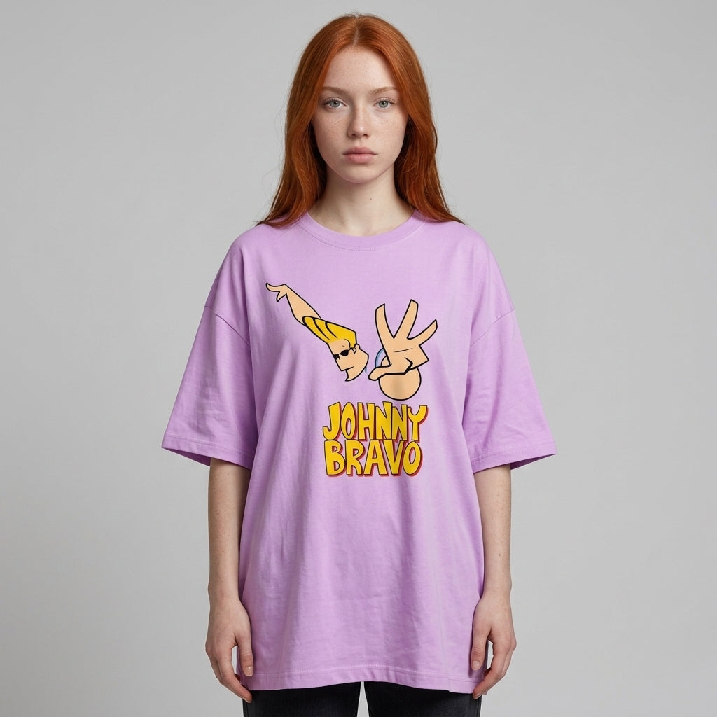 Johnny Bravo Oversize Tişört