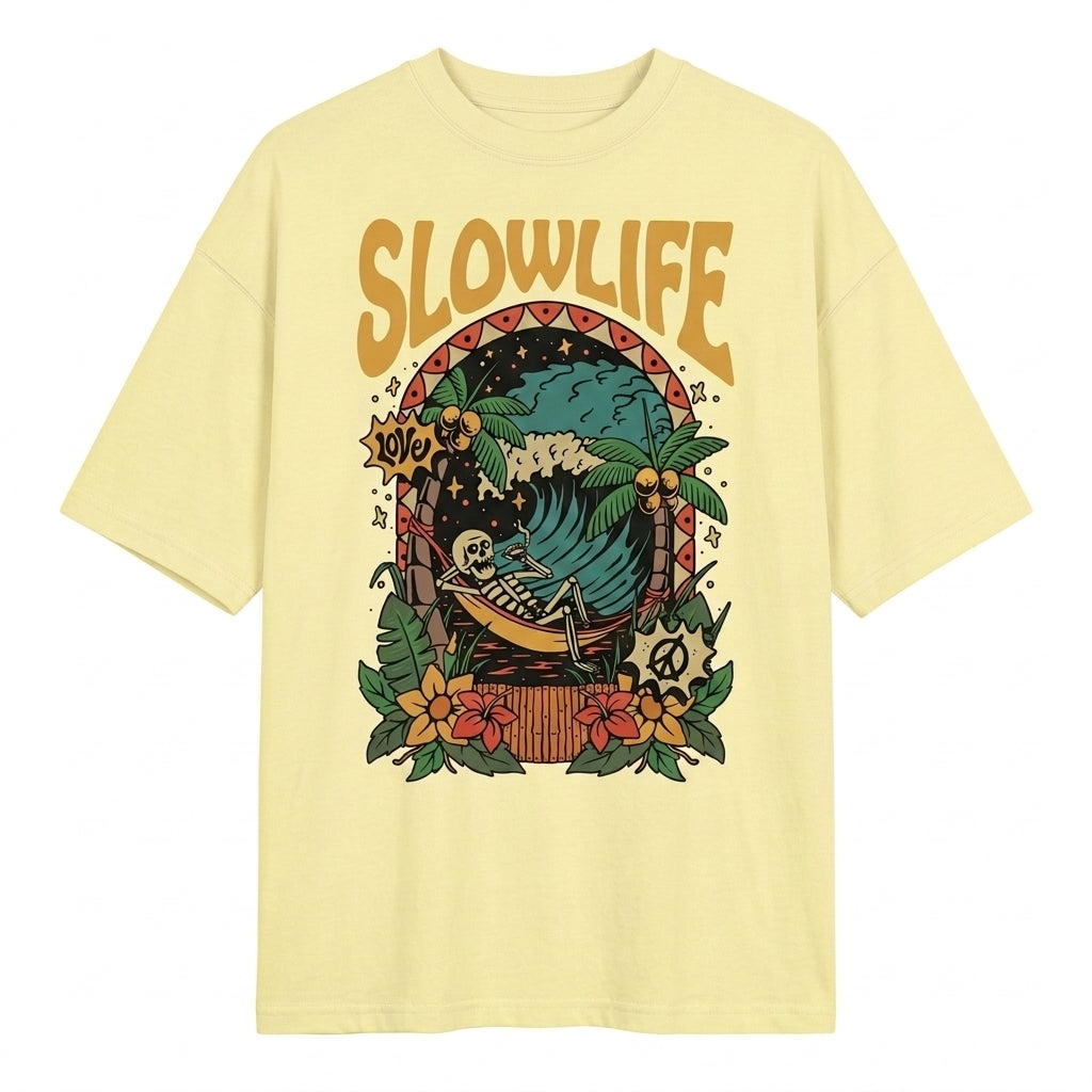 Slow Life Oversize Tişört